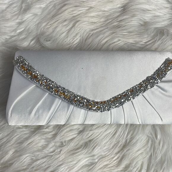 Vintage White Evening Clutch Bag - Picture 5 of 8